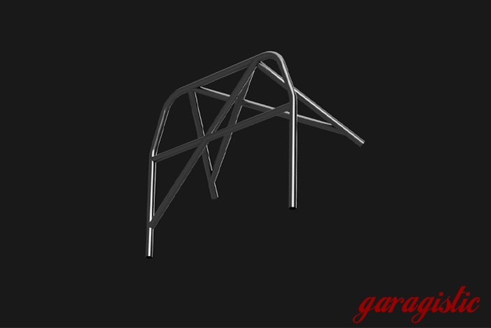 E30 Bolt In Roll Bar - Coupe & Sedan-Roll Bars-grip-drift-Bare-Straight Harness Bar-Double Diagonal (X) - With Straight Rear Legs-Garagistic-bmw