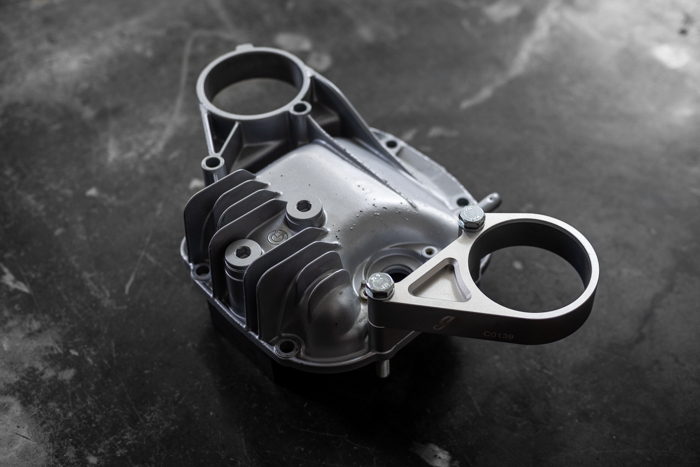 E30 Secondary Diff Mount-Suspension Parts-grip-drift-No Bushing-Standard E30-Raw Aluminum-Garagistic-bmw