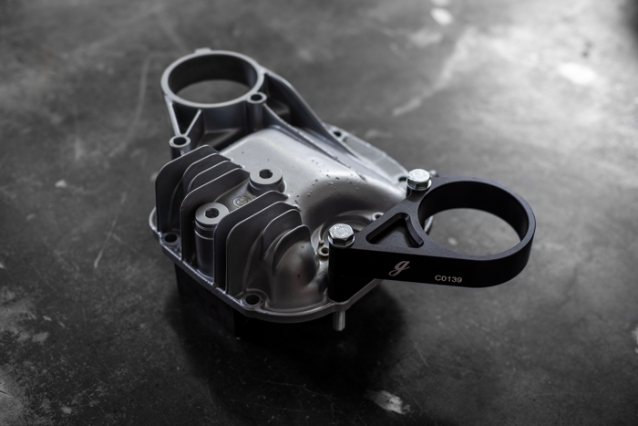 E30 Secondary Diff Mount-Suspension Parts-grip-drift-No Bushing-Standard E30-Raw Aluminum-Garagistic-bmw