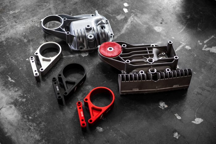 E30 Secondary Diff Mount-Suspension Parts-grip-drift-No Bushing-Standard E30-Raw Aluminum-Garagistic-bmw