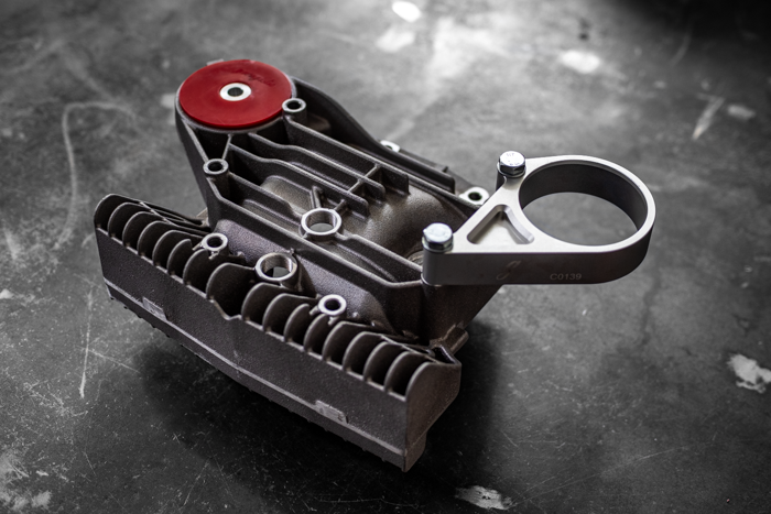 E30 Secondary Diff Mount-Suspension Parts-grip-drift-No Bushing-Standard E30-Raw Aluminum-Garagistic-bmw