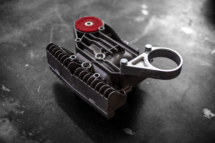 E30 Secondary Diff Mount-Suspension Parts-grip-drift-No Bushing-Standard E30-Raw Aluminum-Garagistic-bmw