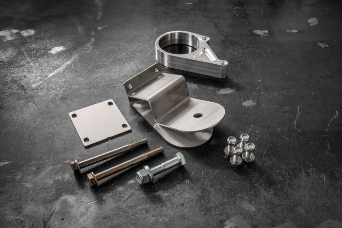 E30 Secondary Diff Mount-Suspension Parts-grip-drift-No Bushing-Z M Finned-Raw Aluminum-Garagistic-bmw