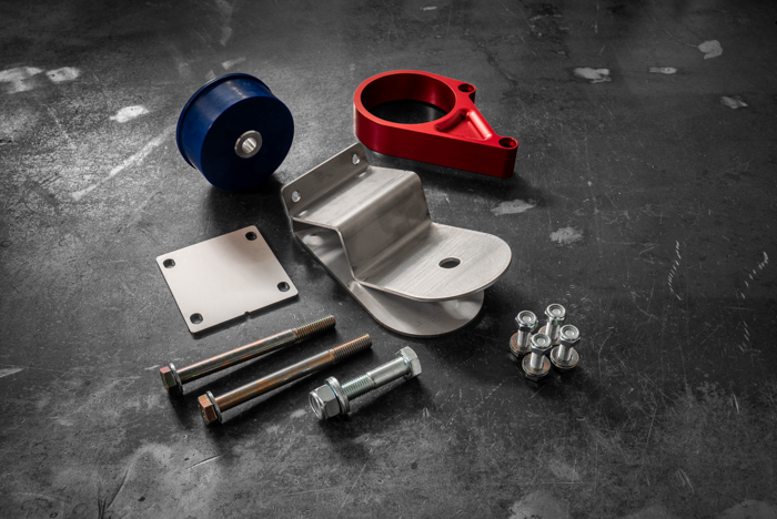 E30 Secondary Diff Mount-Suspension Parts-grip-drift-95A-Z M Finned-Anodized Red-Garagistic-bmw