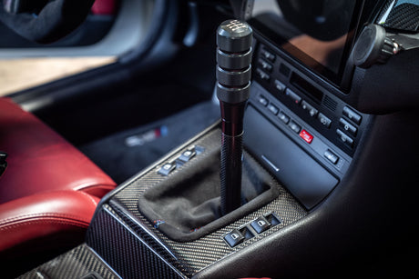 Garagistic Carbon Fiber Chassis Mounted Short Shifter - E46, E36, E30-Shifters-grip-drift-Bare-Short-Delrin Standard-Garagistic-bmw