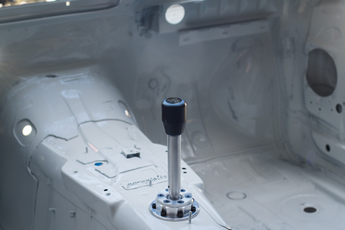 Garagistic Solid Chassis Mounted Short Shifter - E30, E36, E46-Shifters-grip-drift-Bare-Short-Delrin Standard W/Emblem-Garagistic-bmw