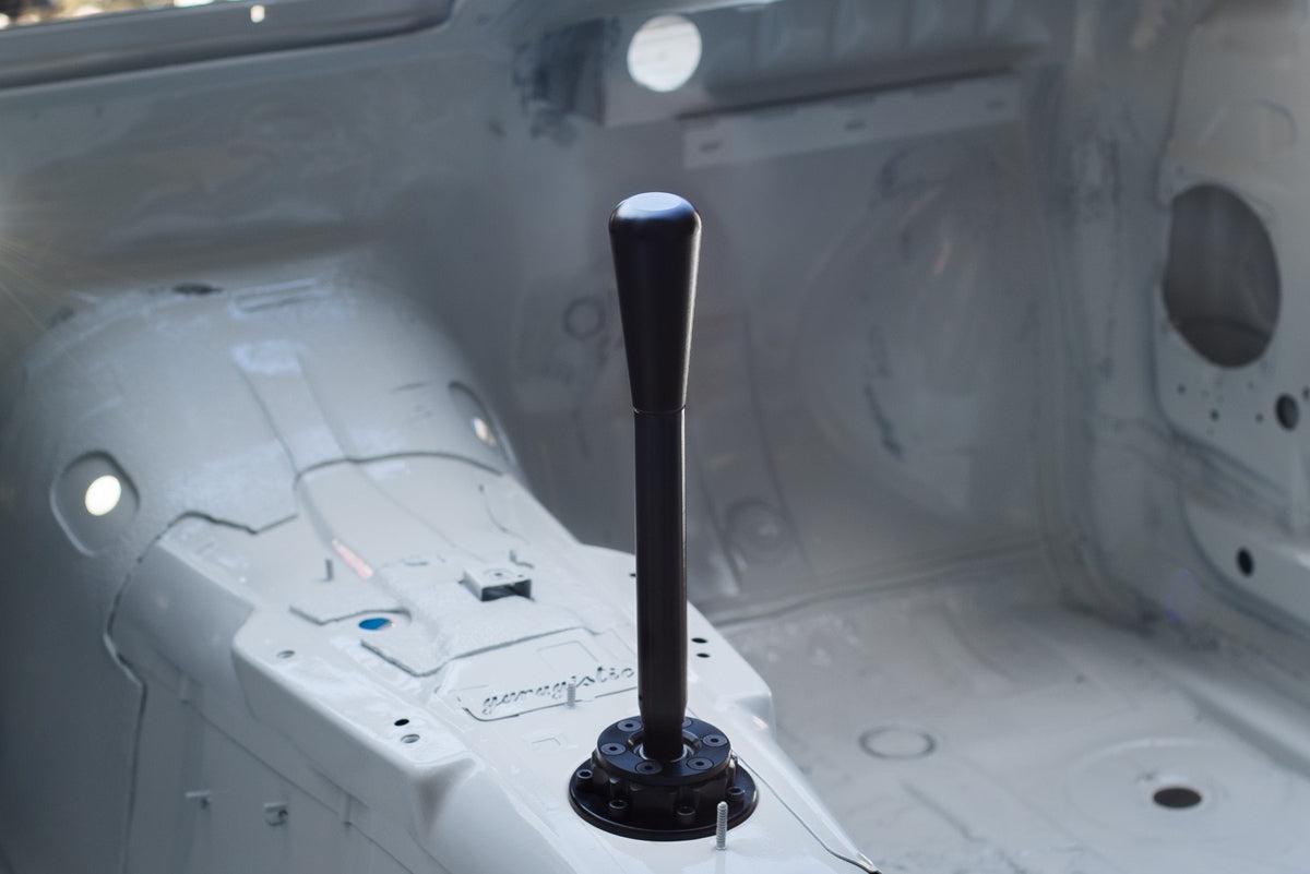 Garagistic Solid Chassis Mounted Short Shifter - E30, E36, E46-Shifters-grip-drift-Black Anodized-Medium-Delrin Bat-Garagistic-bmw