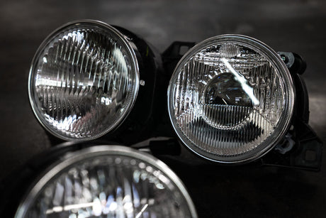 BMW E30 "Euro Smiley" Headlights - Clear Lenses-Exterior Lights-grip-drift-Garagistic-bmw