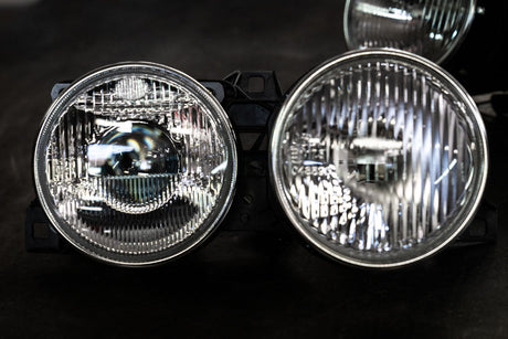 BMW E30 "Euro Smiley" Headlights - Clear Lenses-Exterior Lights-grip-drift-Garagistic-bmw