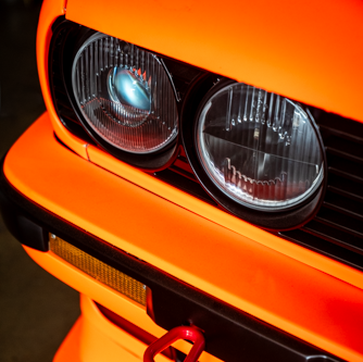 BMW E30 "Euro Smiley" Headlights - Smoked Lenses-Exterior Lights-grip-drift-Garagistic-bmw