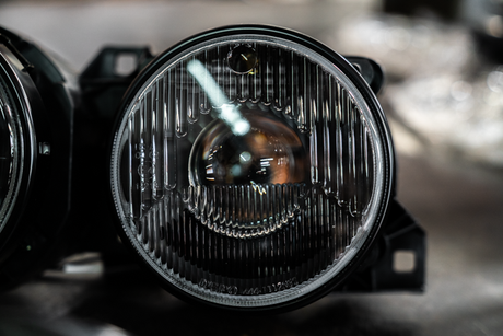 BMW E30 "Euro Smiley" Headlights - Smoked Lenses-Exterior Lights-grip-drift-Garagistic-bmw