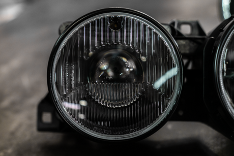 BMW E30 "Euro Smiley" Headlights - Smoked Lenses-Exterior Lights-grip-drift-Garagistic-bmw