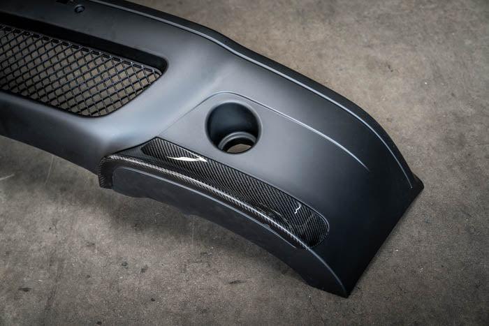 E46 M3 CSL Style Front Bumper with Carbon Fiber Splitters for E46 Non-M Coupe-Exterior Body Parts-grip-drift-Garagistic-bmw