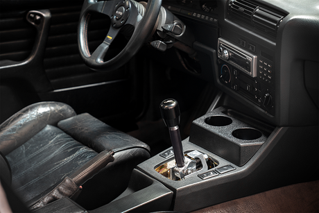 E30 "PRO" Self Centering Chassis Short Shifter-Shifters-grip-drift-Black Anodized-OEM-Aluminum Standard W/Emblem-Garagistic-bmw