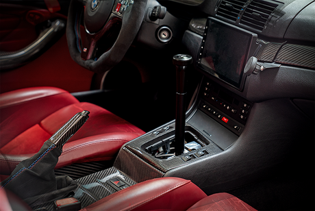 E46 "PRO" Self Centering Chassis Short Shifter-Shifters-grip-drift-Black Anodized-Medium-Delrin Vintage W/Emblem-Garagistic-bmw
