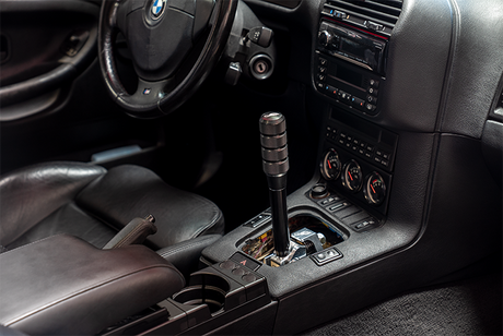 E36 "PRO" Self Centering Chassis Short Shifter-Shifters-grip-drift-Black Anodized-Short-Aluminum Knurled-Garagistic-bmw