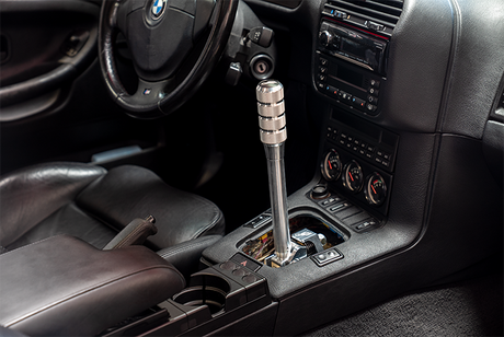 E36 "PRO" Self Centering Chassis Short Shifter-Shifters-grip-drift-Bare-Medium-Aluminum Knurled-Garagistic-bmw