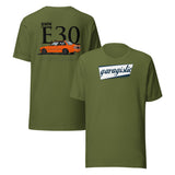 Orange E30 T-Shirt-Merch and Apparel-grip-drift-Olive-S-Garagistic-bmw