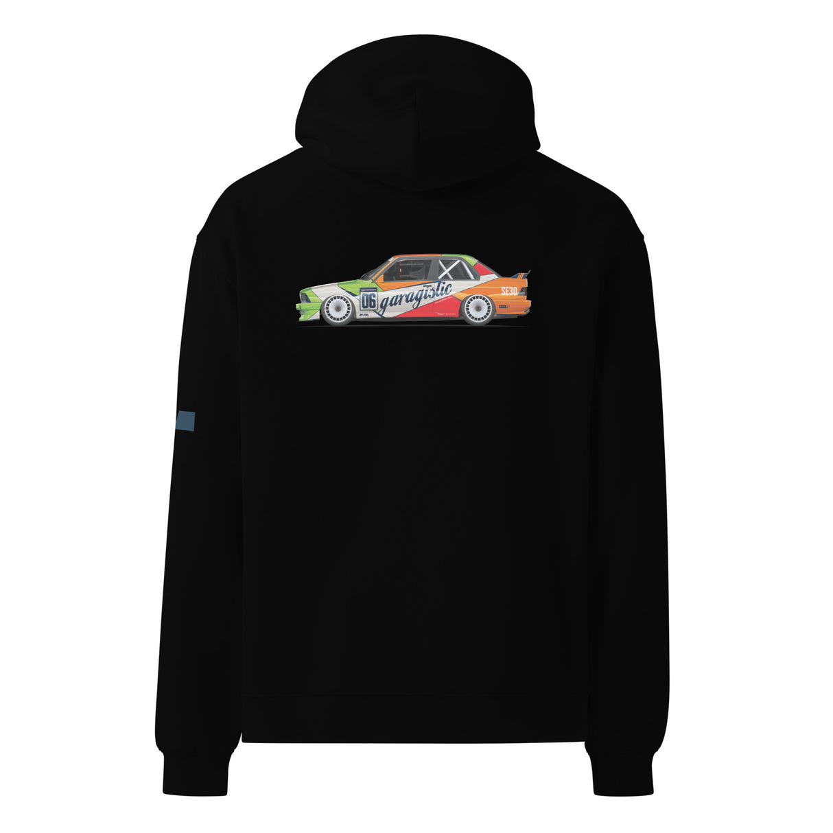 Garagistic SE30 Oversized Hoodie-Merch and Apparel-grip-drift-Black-S-Garagistic-bmw