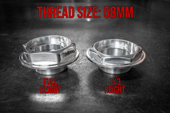 BBS RS Hex Nuts - Billet Aluminum - Thread Size 58mm Size Comparison