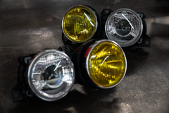 BMW E30 "Frenchie" Headlights - Clear Low Beam Lenses w/ Yellow High Beam Lenses