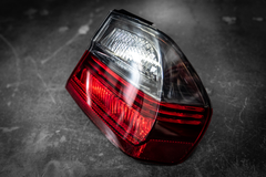 2004-2008 E90 "Blackline" Style Smoked Red/Clear Tail Lights - 63217161955, 63217161956, 63216937459, 63216937460