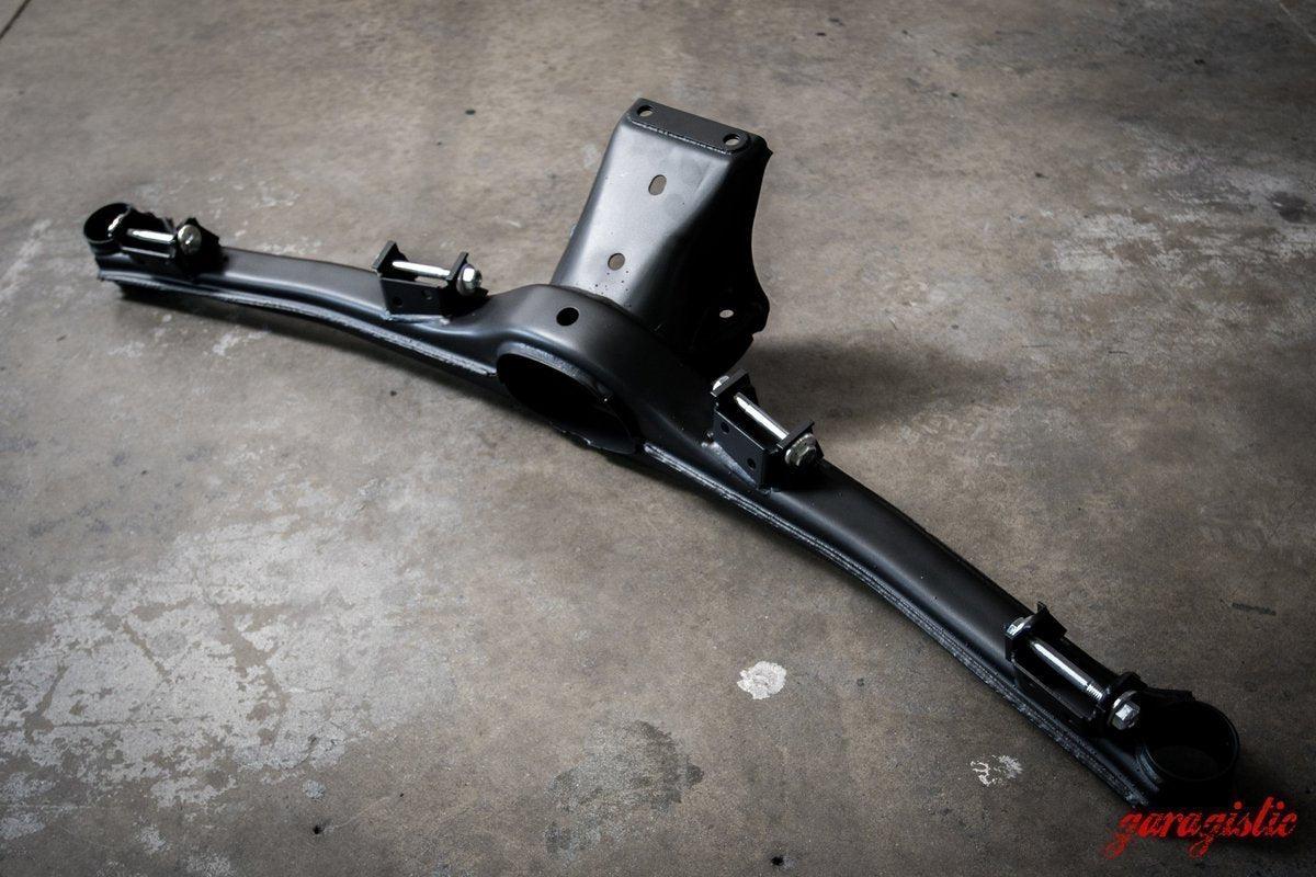 E30 Adjustable Rear Subframe Conversion-Steel parts-Black-No thanks-I will supply my core upfront-Garagistic