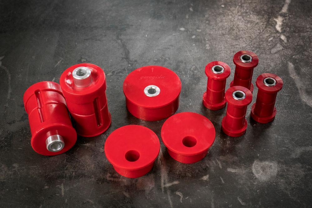 E30 Complete Bushing Kit - Poly and Delrin-Complete Bushing Kit-80A-Raised-Offset-Garagistic