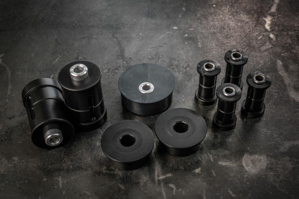 E30 Complete Bushing Kit - Poly and Delrin-Complete Bushing Kit-Delrin-Raised-Centered-Garagistic