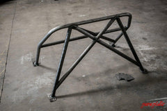 E30 Coupe Bolt In Roll Bar-Steel parts-Double Diagonal (X) (only available with straight rear tubes)-Bent (for taller drivers)-Straight rear down tubes-Garagistic