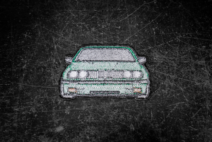E30 Embroidered Iron-on Patch-Merch and Apparel-grip-drift-Red-Garagistic-bmw