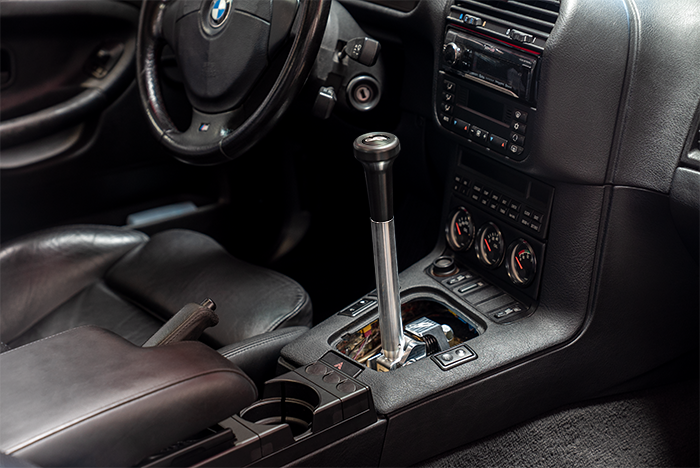E36 "PRO" Self Centering Chassis Short Shifter-Solid mount shifter-Garagistic-Bare-Medium-Delrin Vintage W/Emblem-Garagistic