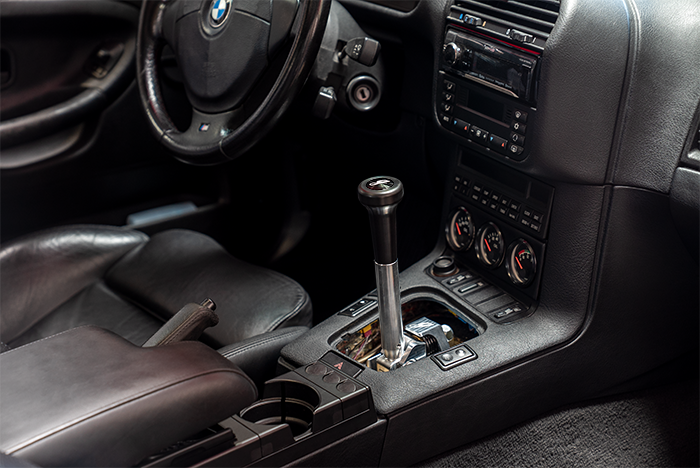 E36 "PRO" Self Centering Chassis Short Shifter-Solid mount shifter-Garagistic-Bare-Short-Delrin Vintage W/Emblem-Garagistic