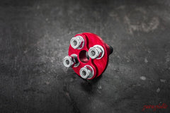 E46 Aluminum Steering Flex Coupler- Spec E46, 330, 325i-Machined Parts-Anodized Red-Garagistic