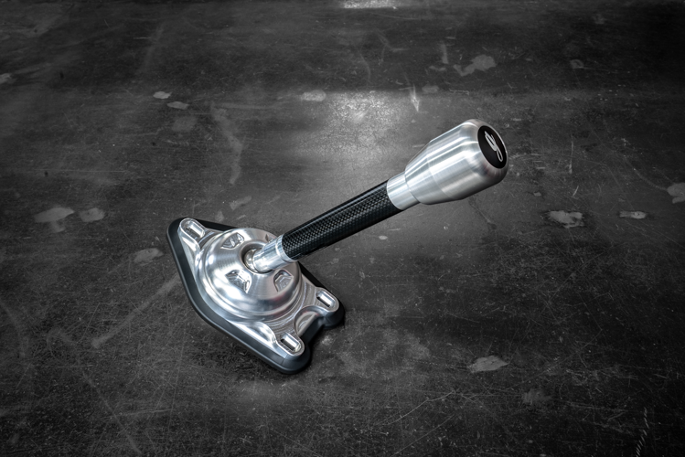 Garagistic Carbon Fiber "Direct Mount" Stage 2 Chassis Short Shifter - E92, E46, E36, E30, E82, Z4, M3-Solid mount shifter-Garagistic-Bare-Medium-Aluminum Standard W/Emblem-Garagistic
