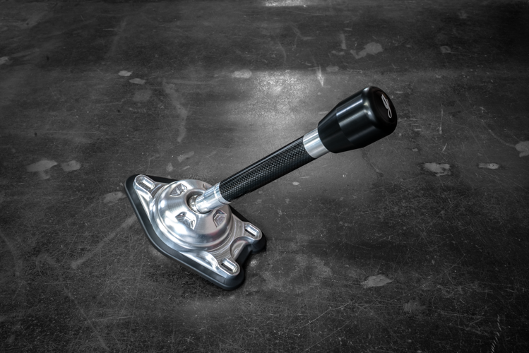 Garagistic Carbon Fiber "Direct Mount" Stage 2 Chassis Short Shifter - E92, E46, E36, E30, E82, Z4, M3-Solid mount shifter-Garagistic-Bare-Medium-Delrin Standard W/Emblem-Garagistic