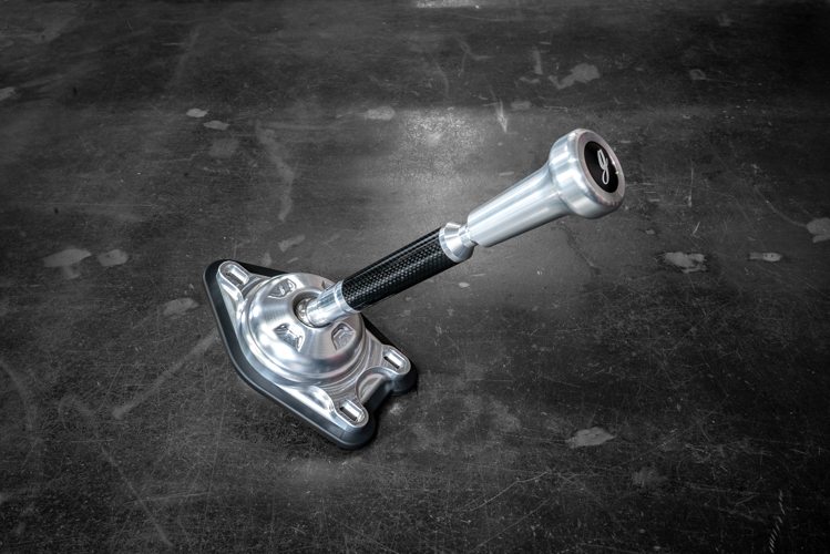 Garagistic Carbon Fiber "Direct Mount" Stage 2 Chassis Short Shifter - E92, E46, E36, E30, E82, Z4, M3-Solid mount shifter-Garagistic-Bare-OEM-Aluminum Vintage W/Emblem-Garagistic