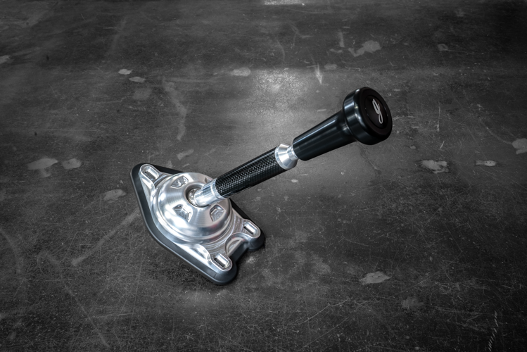 Garagistic Carbon Fiber "Direct Mount" Stage 2 Chassis Short Shifter - E92, E46, E36, E30, E82, Z4, M3-Solid mount shifter-Garagistic-Bare-OEM-Delrin Vintage W/Emblem-Garagistic