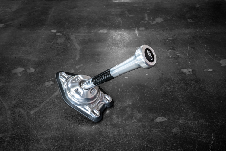 Garagistic Carbon Fiber "Direct Mount" Stage 2 Chassis Short Shifter - E92, E46, E36, E30, E82, Z4, M3-Solid mount shifter-Garagistic-Bare-Short-Aluminum Vintage W/Emblem-Garagistic