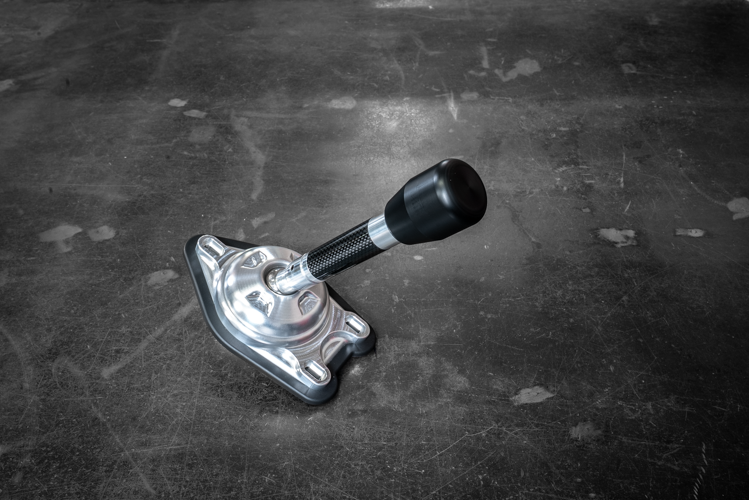 Garagistic Carbon Fiber "Direct Mount" Stage 2 Chassis Short Shifter - E92, E46, E36, E30, E82, Z4, M3-Solid mount shifter-Garagistic-Bare-Short-Delrin Standard-Garagistic