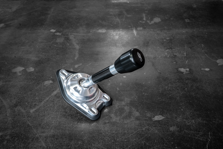 Garagistic Carbon Fiber "Direct Mount" Stage 2 Chassis Short Shifter - E92, E46, E36, E30, E82, Z4, M3-Solid mount shifter-Garagistic-Bare-Short-Delrin Standard W/Emblem-Garagistic