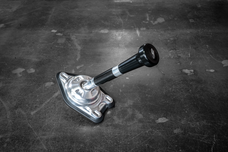 Garagistic Carbon Fiber "Direct Mount" Stage 2 Chassis Short Shifter - E92, E46, E36, E30, E82, Z4, M3-Solid mount shifter-Garagistic-Bare-Short-Delrin Vintage W/Emblem-Garagistic