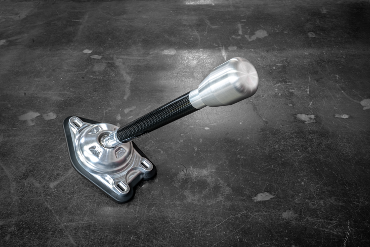 Garagistic Carbon Fiber "Direct Mount" Stage 2 Chassis Short Shifter - E92, E46, E36, E30, E82, Z4, M3-Solid mount shifter-Garagistic-Bare-Tall-Aluminum Standard-Garagistic