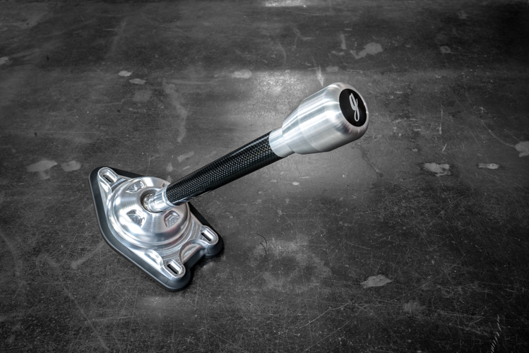 Garagistic Carbon Fiber "Direct Mount" Stage 2 Chassis Short Shifter - E92, E46, E36, E30, E82, Z4, M3-Solid mount shifter-Garagistic-Bare-Tall-Aluminum Standard W/Emblem-Garagistic