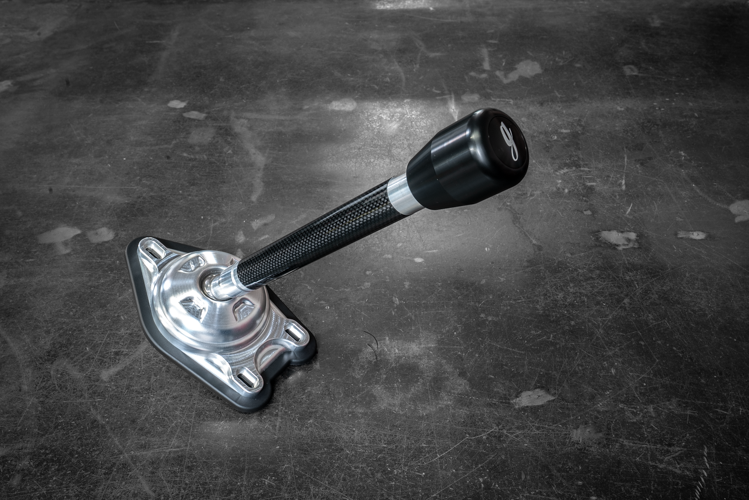 Garagistic Carbon Fiber "Direct Mount" Stage 2 Chassis Short Shifter - E92, E46, E36, E30, E82, Z4, M3-Solid mount shifter-Garagistic-Bare-Tall-Delrin Standard W/Emblem-Garagistic