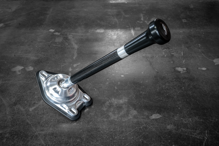 Garagistic Carbon Fiber "Direct Mount" Stage 2 Chassis Short Shifter - E92, E46, E36, E30, E82, Z4, M3-Solid mount shifter-Garagistic-Bare-Tall-Delrin Vintage W/Emblem-Garagistic