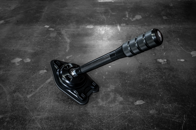 Garagistic Carbon Fiber "Direct Mount" Stage 2 Chassis Short Shifter - E92, E46, E36, E30, E82, Z4, M3-Solid mount shifter-Garagistic-Black Anodized-Medium-Aluminum Knurled-Garagistic