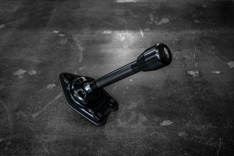 Garagistic Carbon Fiber "Direct Mount" Stage 2 Chassis Short Shifter - E92, E46, E36, E30, E82, Z4, M3-Solid mount shifter-Garagistic-Black Anodized-Medium-Delrin Standard W/Emblem-Garagistic