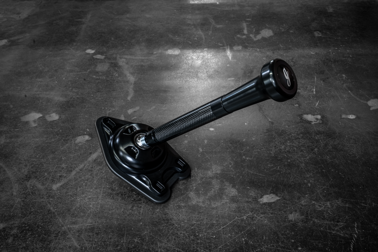 Garagistic Carbon Fiber "Direct Mount" Stage 2 Chassis Short Shifter - E92, E46, E36, E30, E82, Z4, M3-Solid mount shifter-Garagistic-Black Anodized-Medium-Delrin Vintage W/Emblem-Garagistic