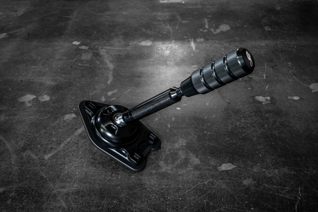 Garagistic Carbon Fiber "Direct Mount" Stage 2 Chassis Short Shifter - E92, E46, E36, E30, E82, Z4, M3-Solid mount shifter-Garagistic-Black Anodized-OEM-Aluminum Knurled-Garagistic
